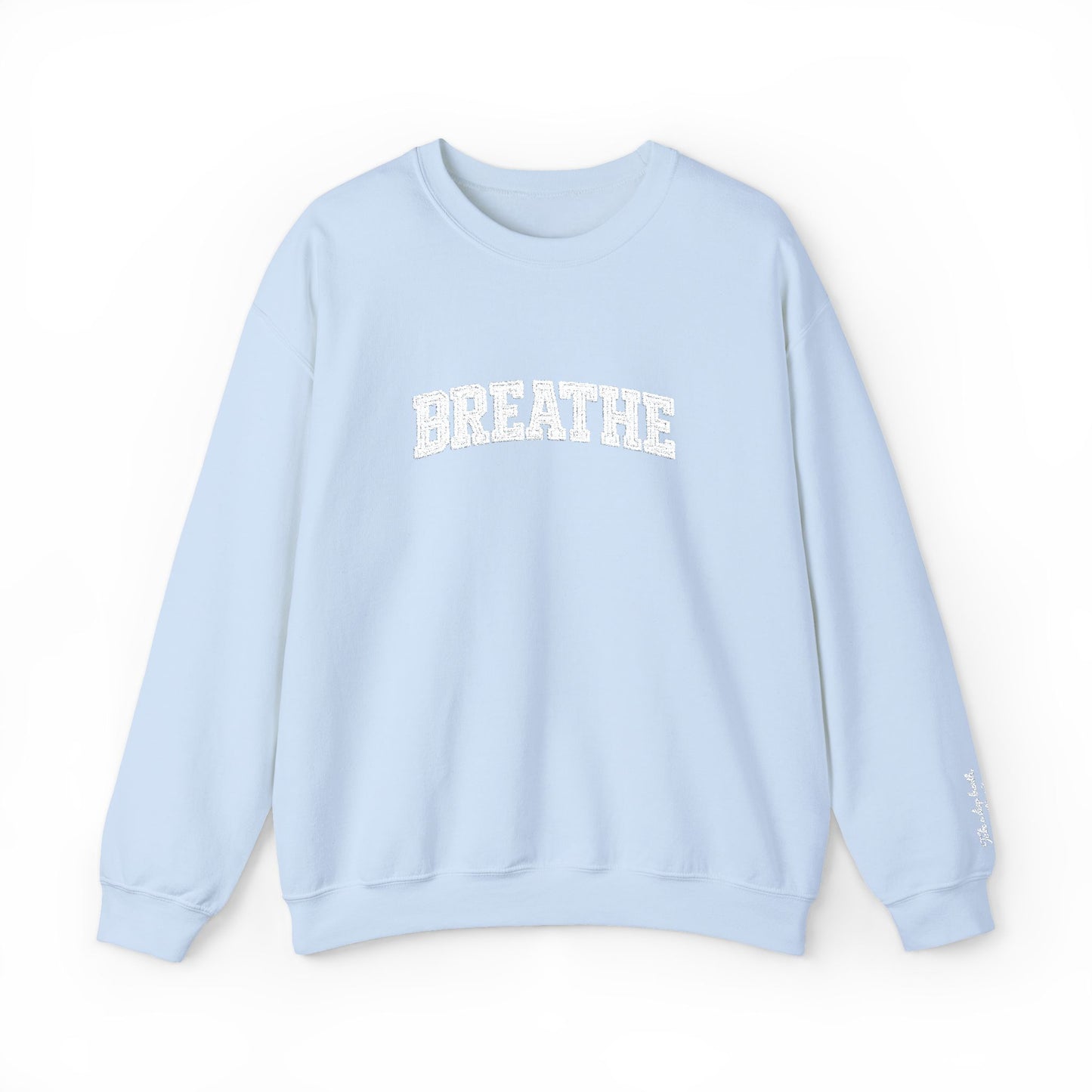 Breathe Crewneck Sweatshirt — Relaxation Graphic Sweatshirt | CartOrial