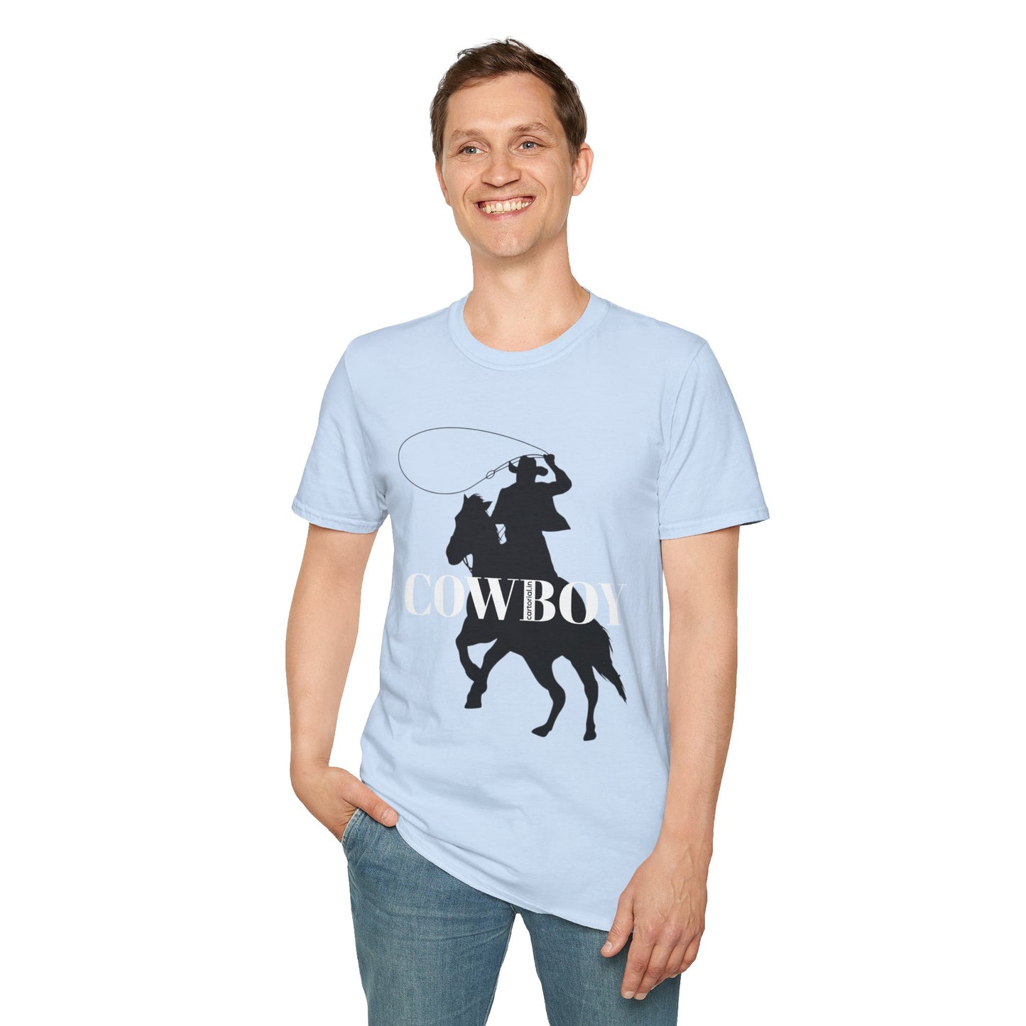Cowboy Silhouette T-Shirt — Western Rodeo Graphic Tee | CartOrial