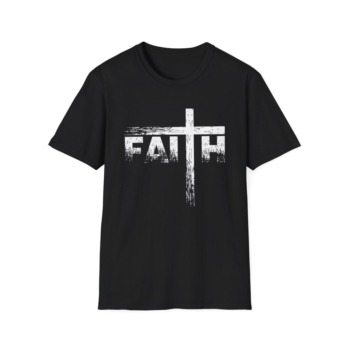 Faith Cross T-Shirt — Distressed Christian Graphic Tee for Men & Women | CartOrial