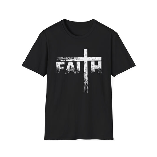 Faith Cross T-Shirt — Distressed Christian Graphic Tee for Men & Women | CartOrial