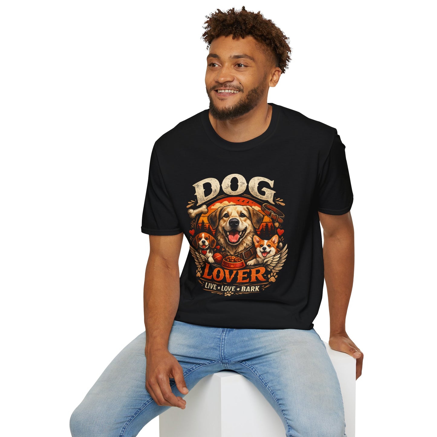 Dog Lover T-Shirt — Live Love Bark Graphic Tee | CartOrial
