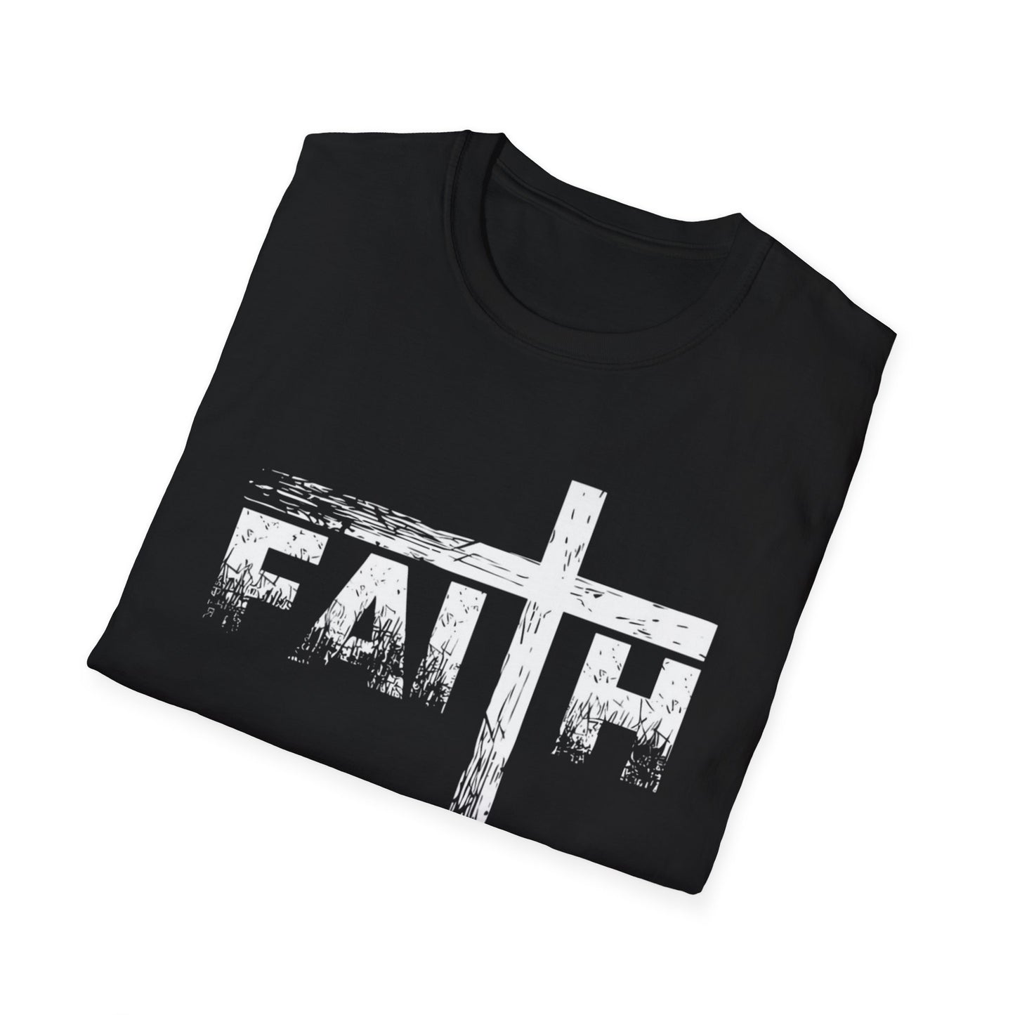 Faith Cross T-Shirt — Distressed Christian Graphic Tee for Men & Women | CartOrial