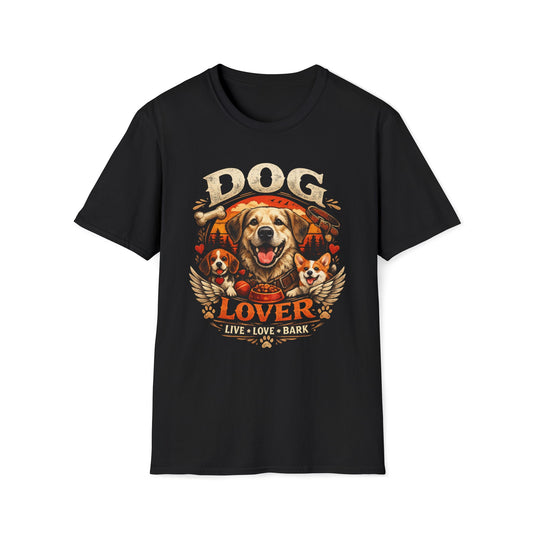 Dog Lover T-Shirt — Live Love Bark Graphic Tee | CartOrial