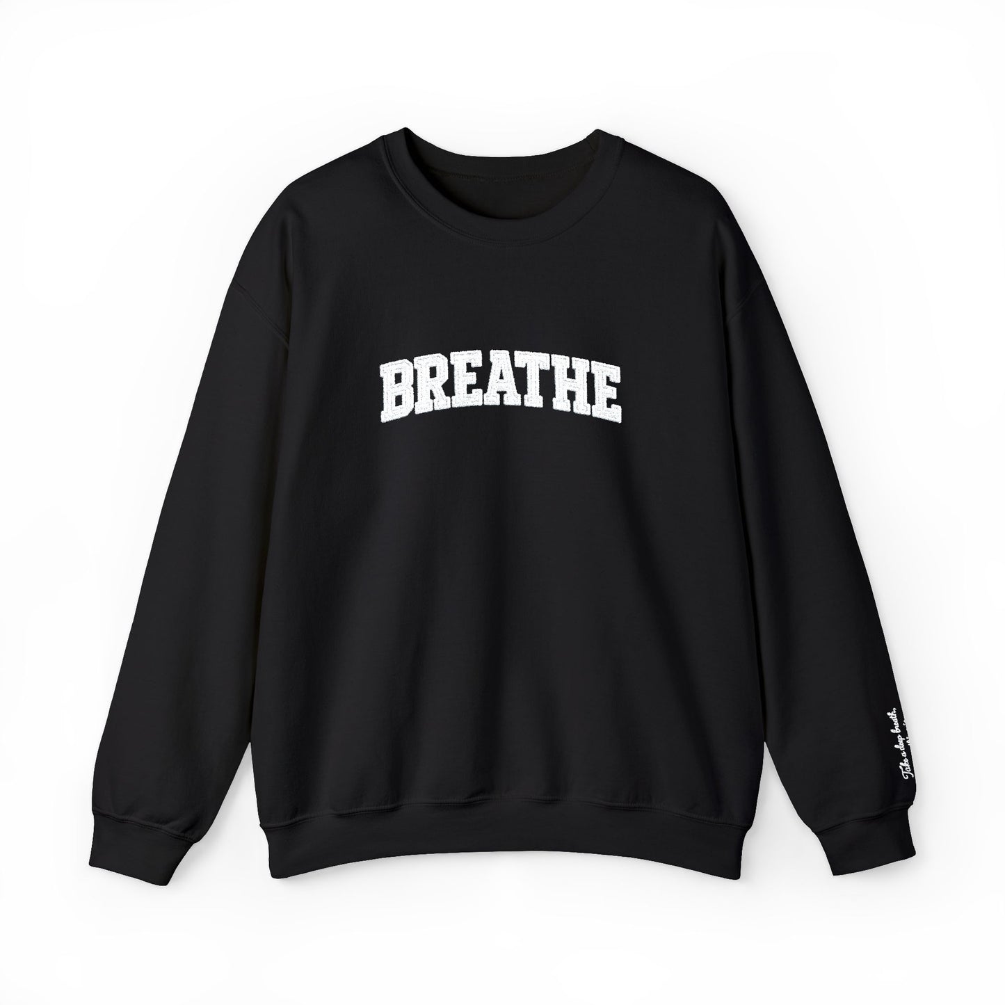 Breathe Crewneck Sweatshirt — Relaxation Graphic Sweatshirt | CartOrial