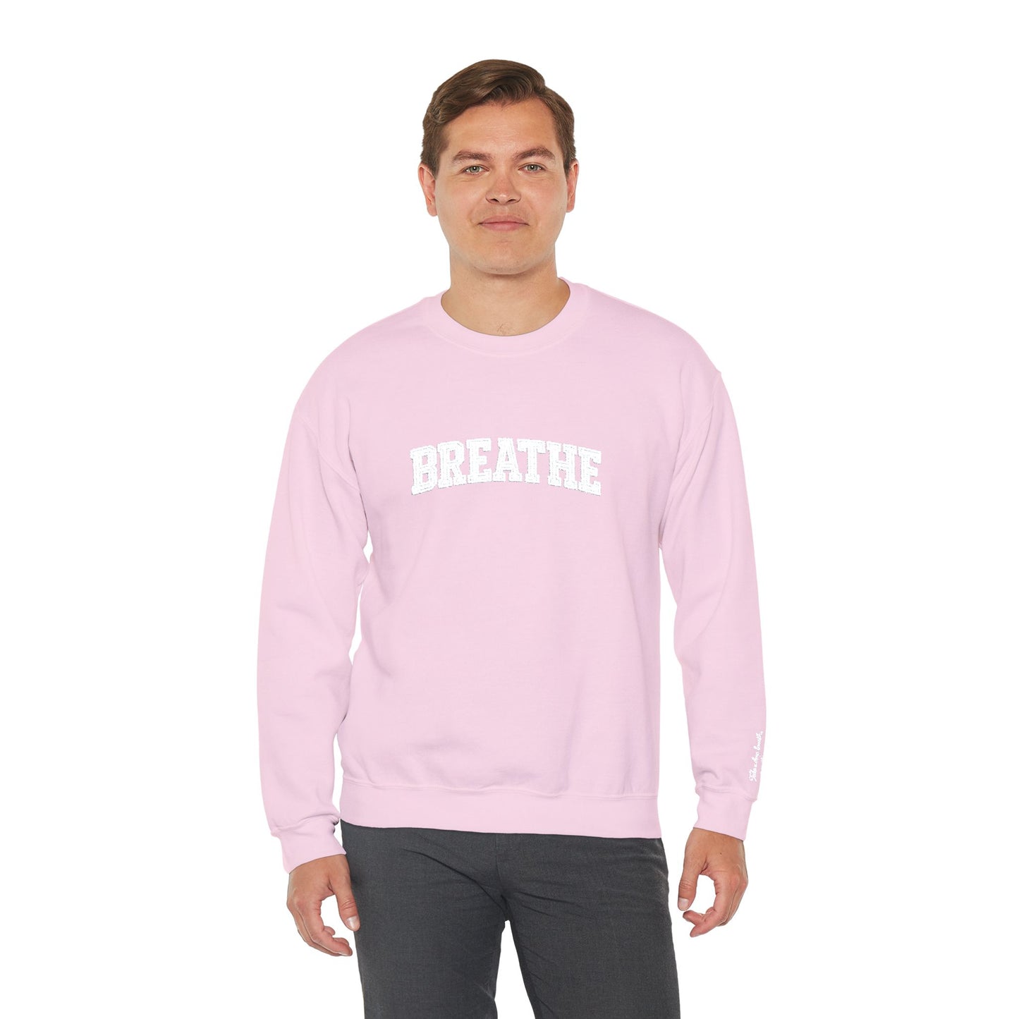 Breathe Crewneck Sweatshirt — Relaxation Graphic Sweatshirt | CartOrial
