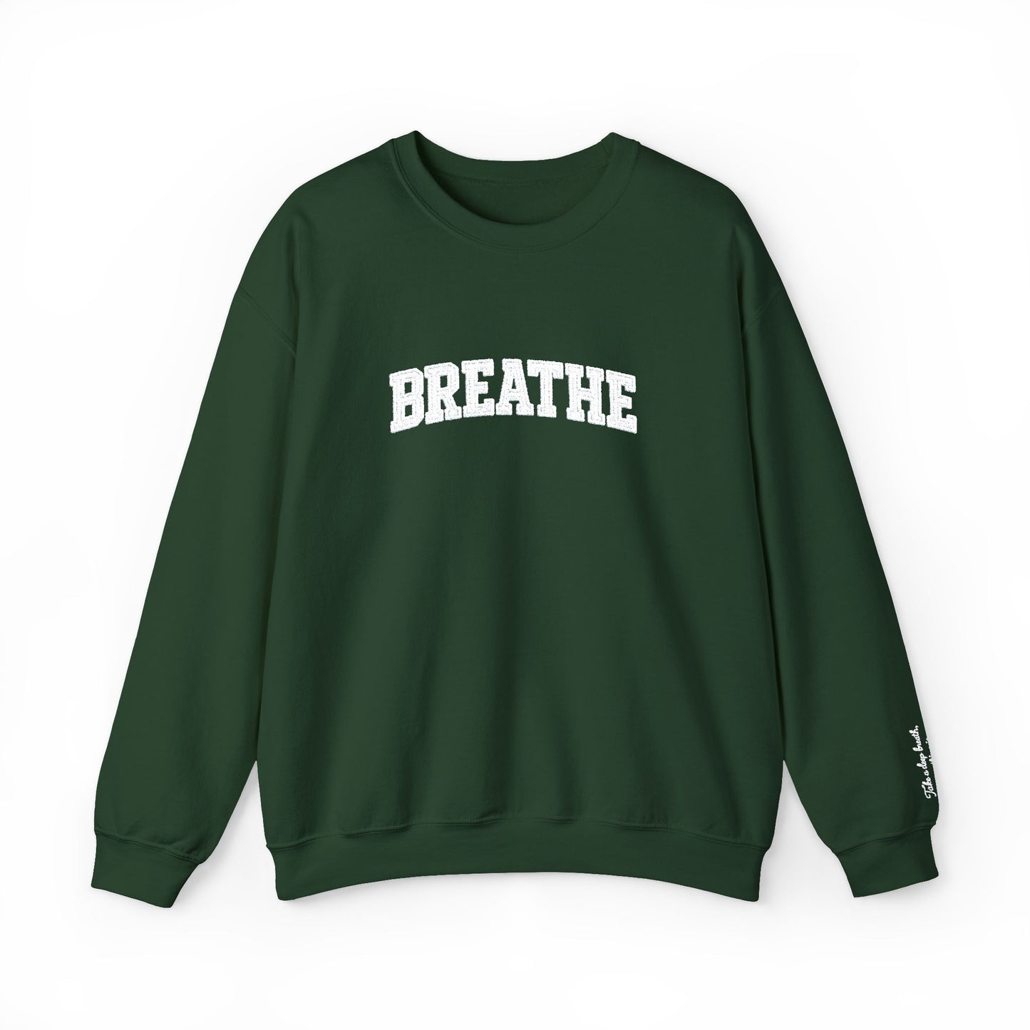 Breathe Crewneck Sweatshirt — Relaxation Graphic Sweatshirt | CartOrial