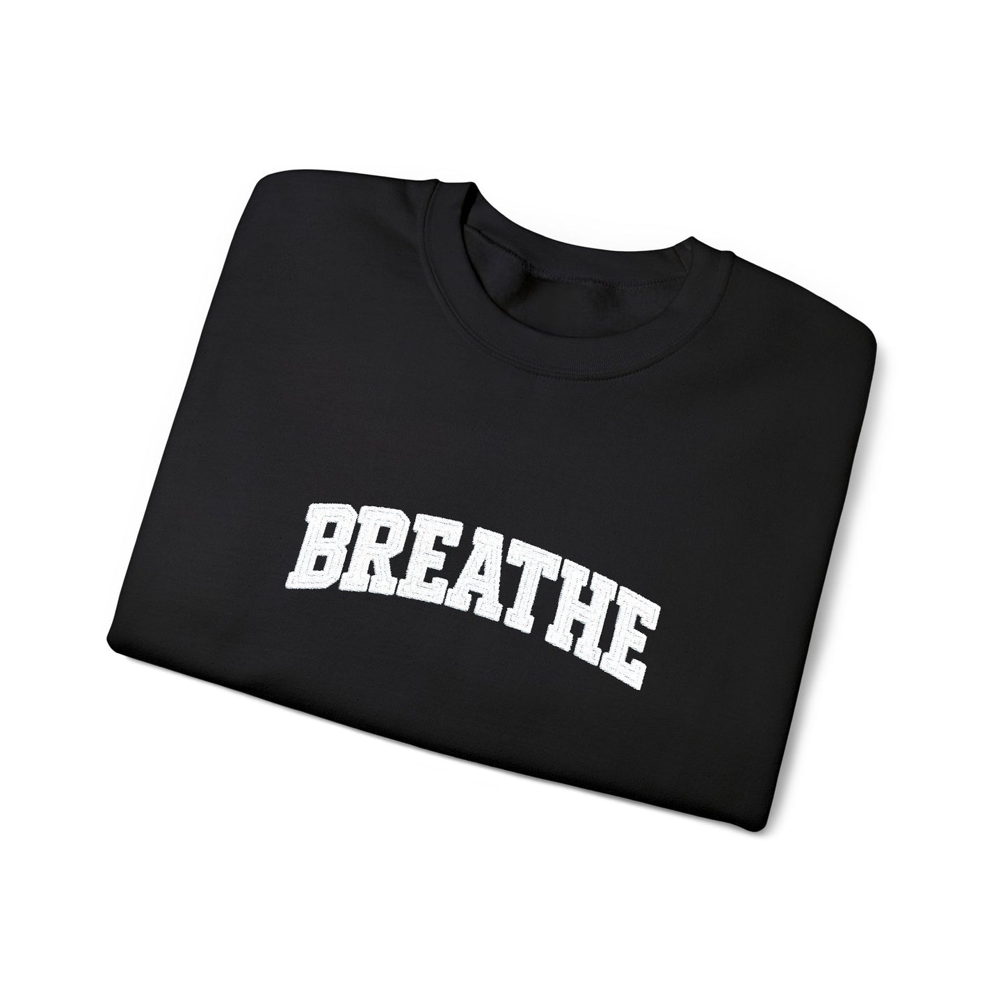 Breathe Crewneck Sweatshirt — Relaxation Graphic Sweatshirt | CartOrial