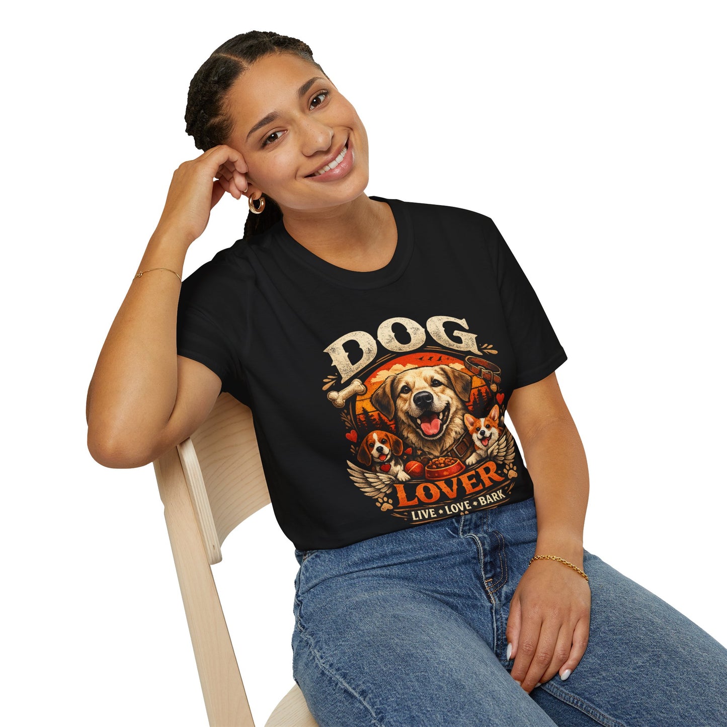 Dog Lover T-Shirt — Live Love Bark Graphic Tee | CartOrial