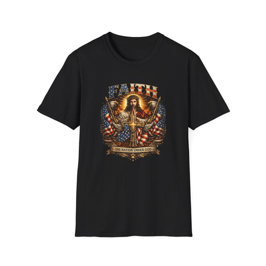 Faith Over Fear T-Shirt – Patriotic Jesus Cross Graphic | CartOrial