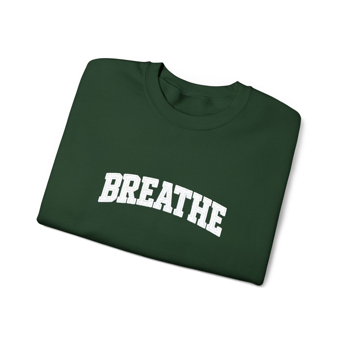 Breathe Crewneck Sweatshirt — Relaxation Graphic Sweatshirt | CartOrial
