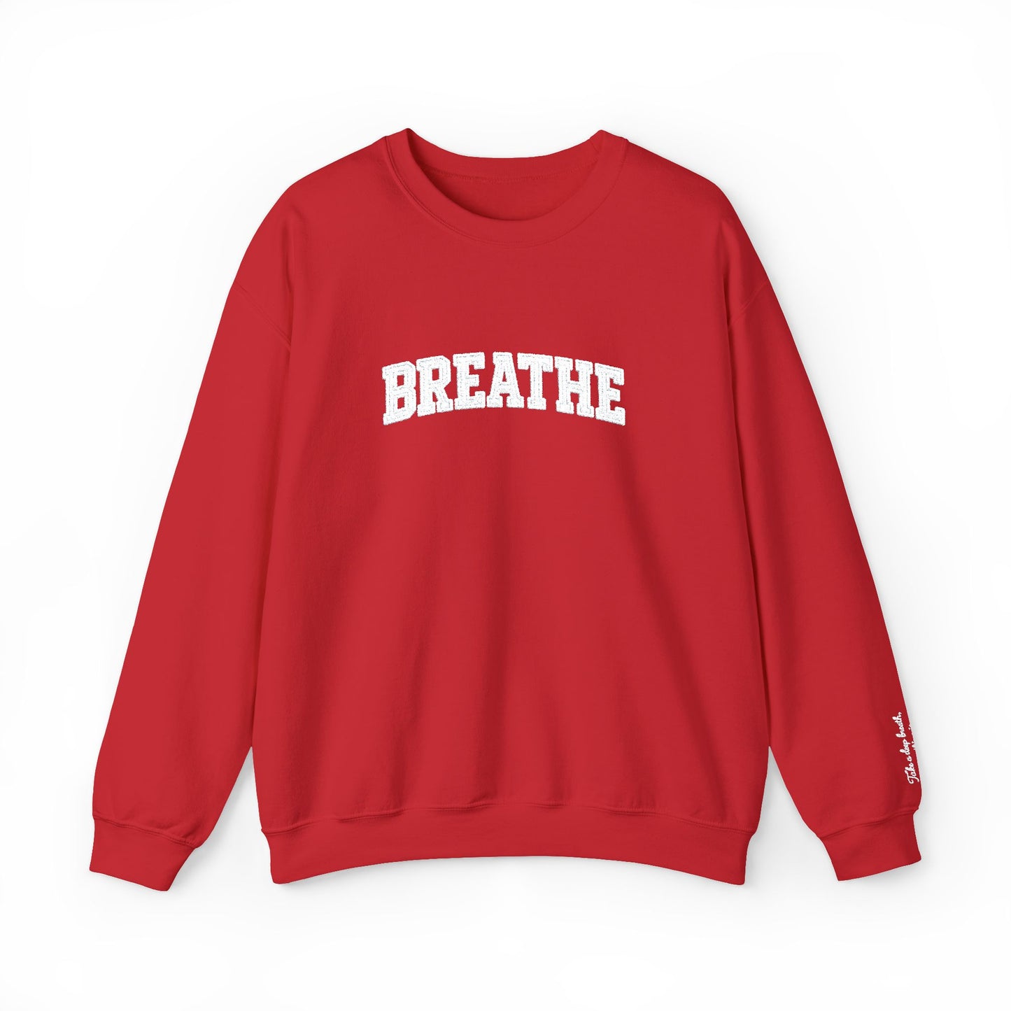 Breathe Crewneck Sweatshirt — Relaxation Graphic Sweatshirt | CartOrial