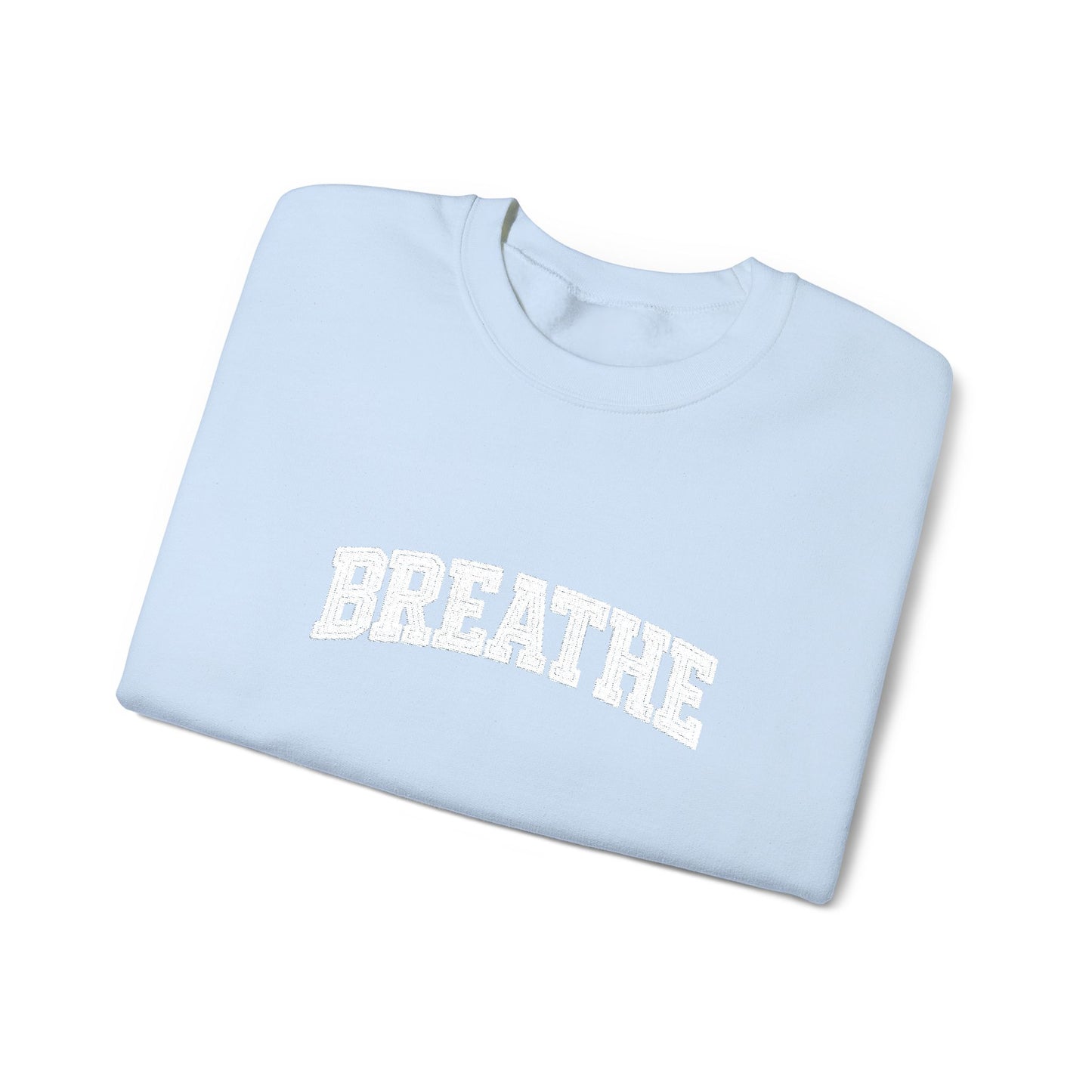 Breathe Crewneck Sweatshirt — Relaxation Graphic Sweatshirt | CartOrial