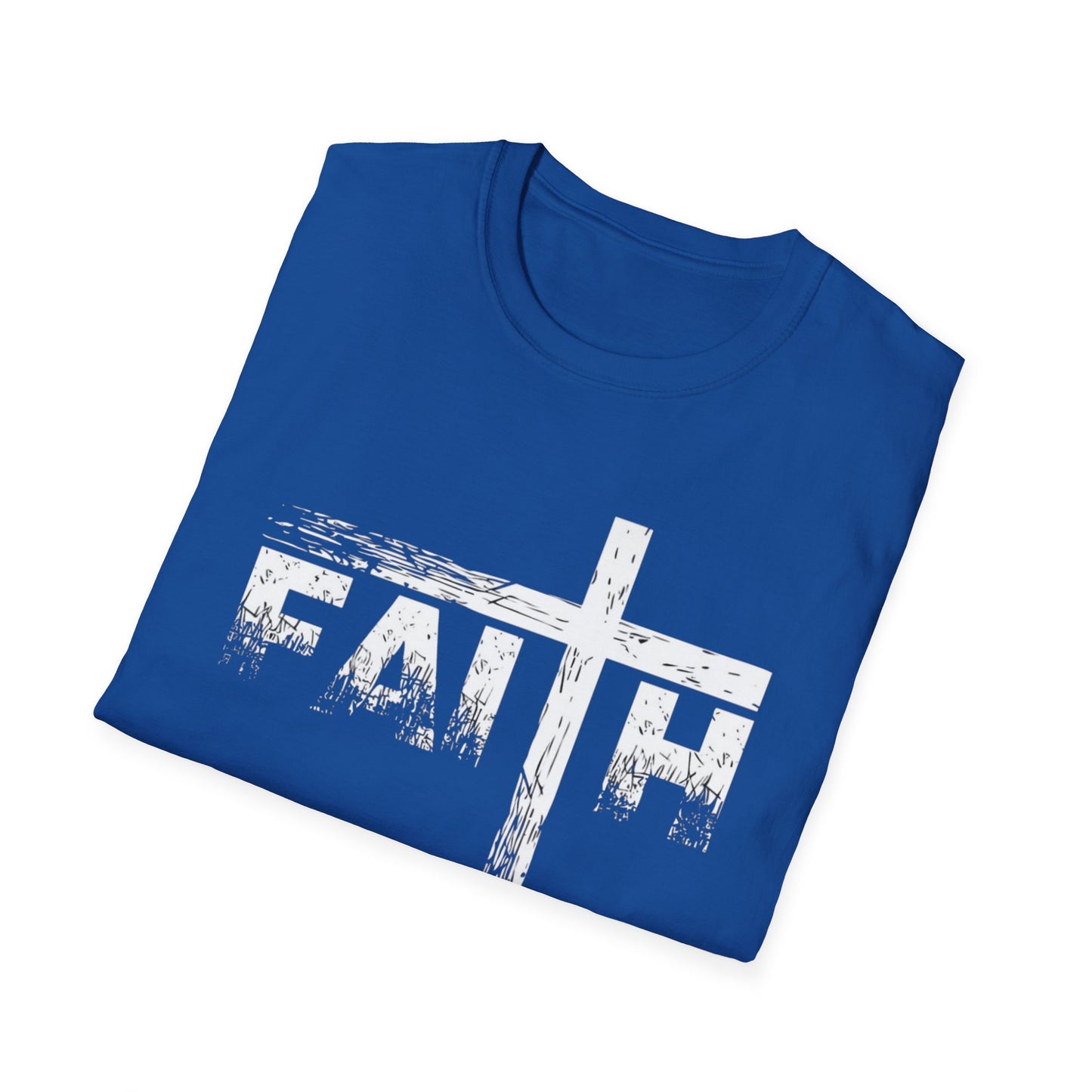 Faith Cross T-Shirt — Distressed Christian Graphic Tee for Men & Women | CartOrial