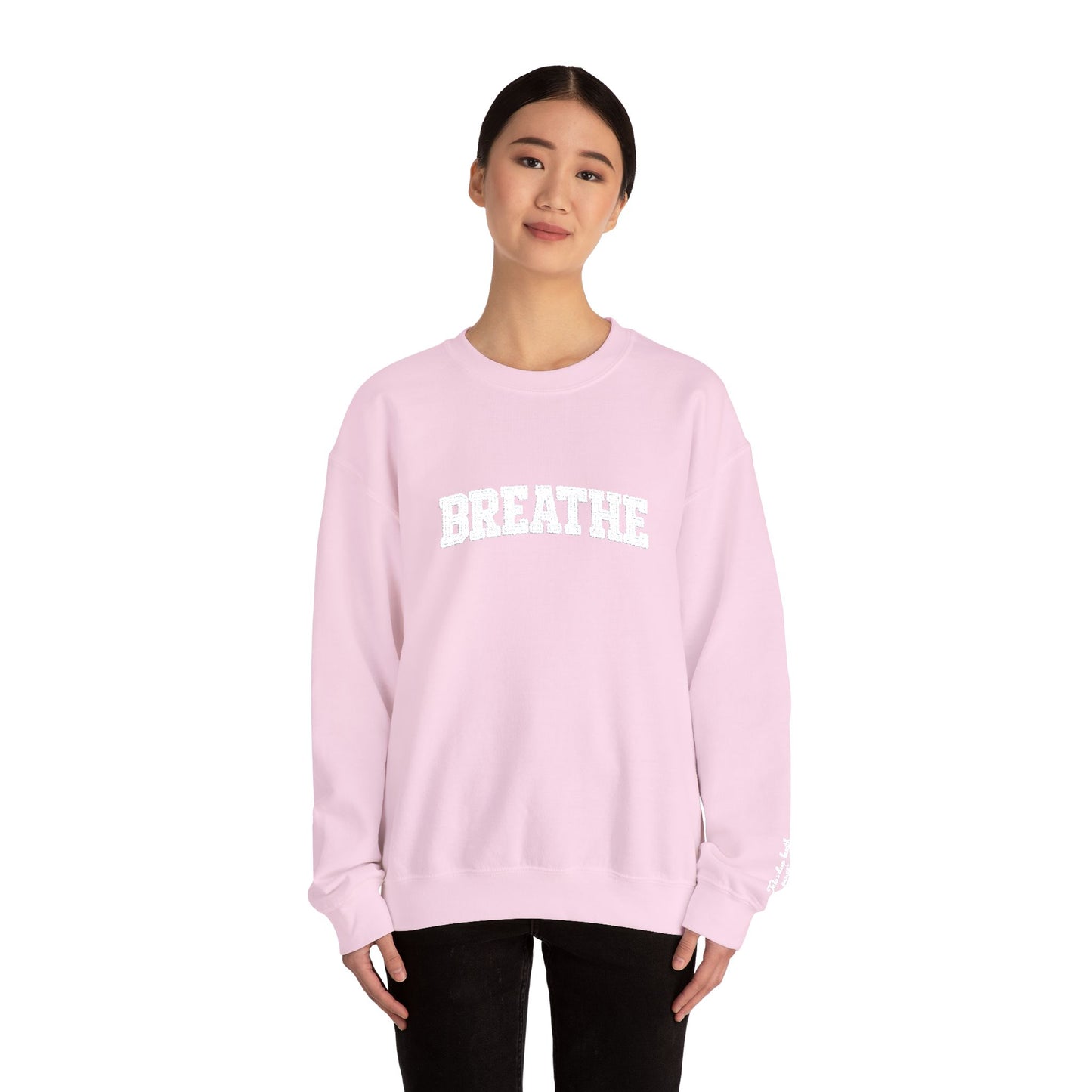 Breathe Crewneck Sweatshirt — Relaxation Graphic Sweatshirt | CartOrial