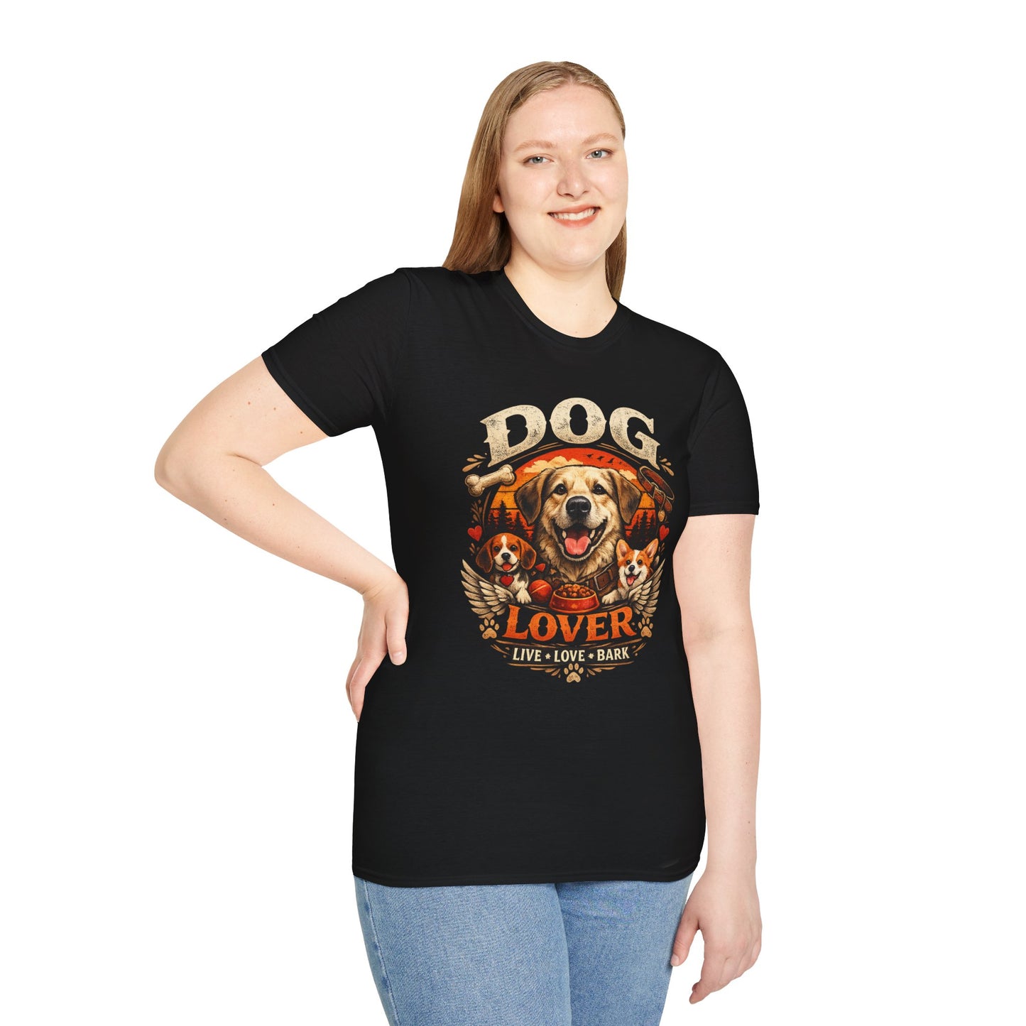 Dog Lover T-Shirt — Live Love Bark Graphic Tee | CartOrial